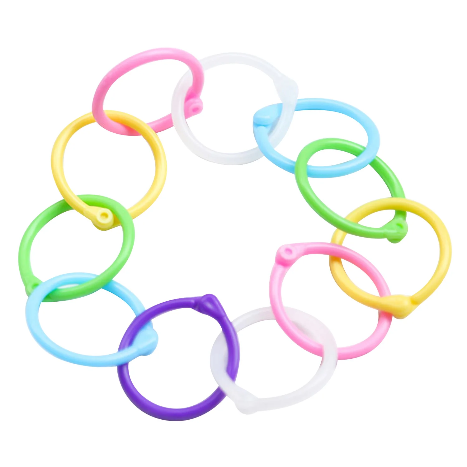 1 коробка Пластик связующего стопорные кольца привязки для отрывными листами