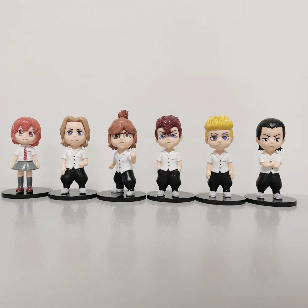 5-10cm Anime Figures Q Version Tokyo Revengers Jujutsu Kaisen Haikyuu Attack on Titan PVC Action Figure Model Toys Doll | Игрушки и
