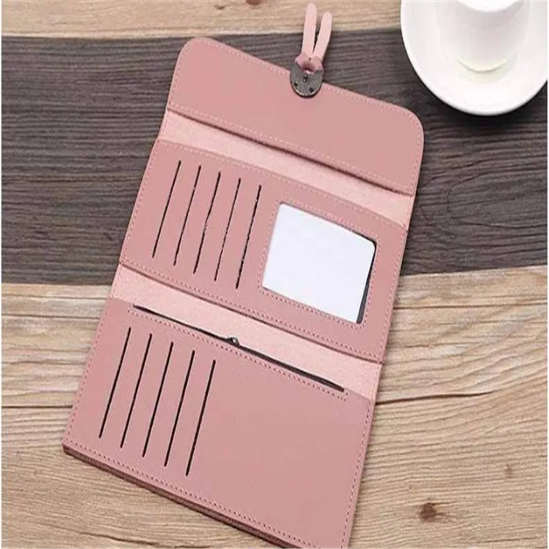 

Women Soft PU Leather Clutch Wallet Coin Purse Long Card Holder Simple Soild Color Money Bag High Quality Handbag Lady Girls