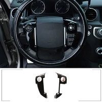 2 pcs abs black or chrome steering wheel button frame interior trim casing car accessories for land rover freelander 2 2013 2015