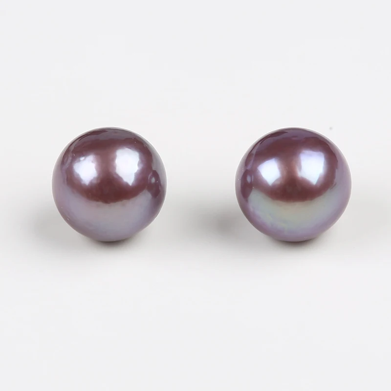 

High Quality 10-11mm natural pink purple round edison loose freshwater pearl beads