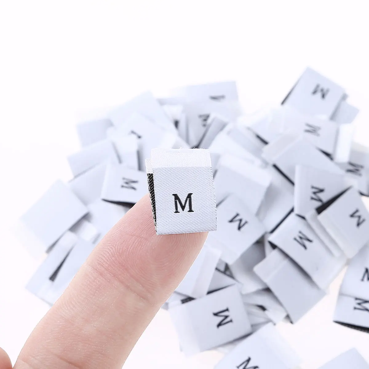 400 S/M/L/XL Размеры теги одежды этикетки полиэфирная вязаная одежда Mark на заказ