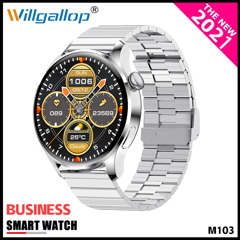 

Смарт-часы Willgallop M103 мужские водонепроницаемые с поддержкой Bluetooth, пульсометром, тонометром и оксиметром