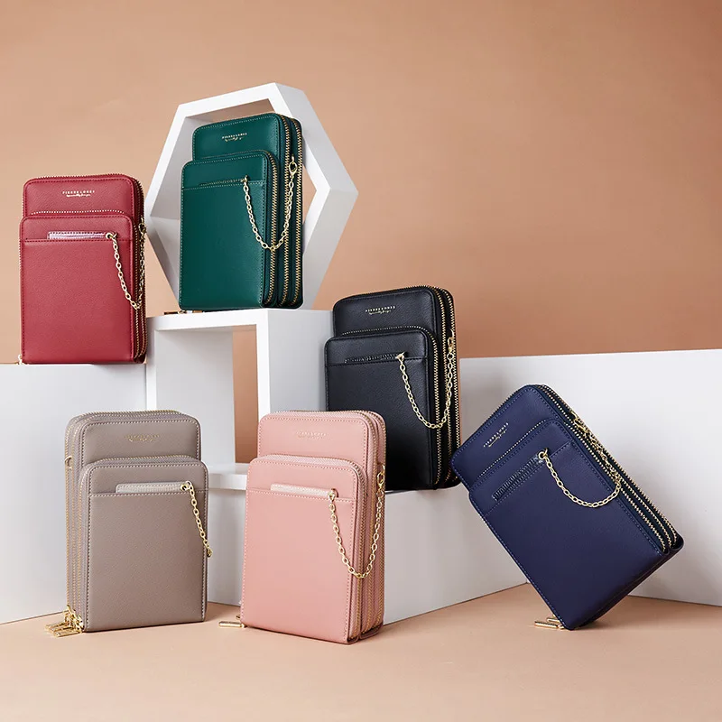 

FOSIZZO Cellphone Bag Fashion Daily Use Card Holder Small Summer 3 Compartments Mini Bag Fashion Crossbody Bag FS5144