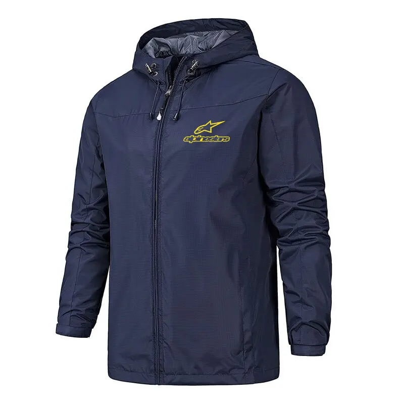 

2021 Hot Sale Spring And Autumn New Mountain Star Street Jacket Men'S Windbreaker Hooded Thin Zipper Jaqueta Masculina Casual ja