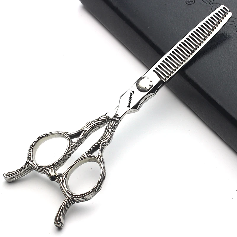 

Sharonds Professional Hairdressing Salon Scissors 6 inch A-shaped Cutting & Thinning Scissors Set Cut Hair Tools Dragon Beard
