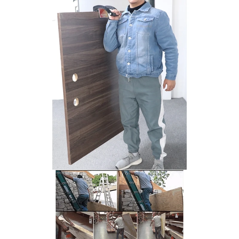 

Wooden Handle Wrench Plywood Sheetrock Panel Carrier Heavy Duty Metal Furniture Gripper Sheet Goods Handle Grip Tools C7AC