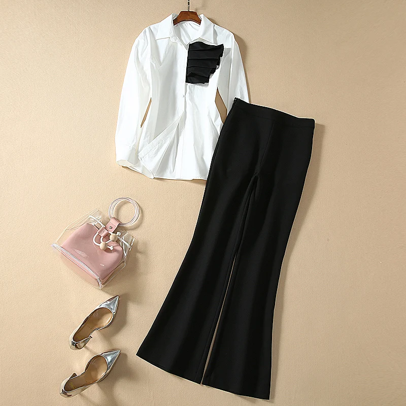 Новые модные высококачественные осенние вечерние повседневные белые рубашки