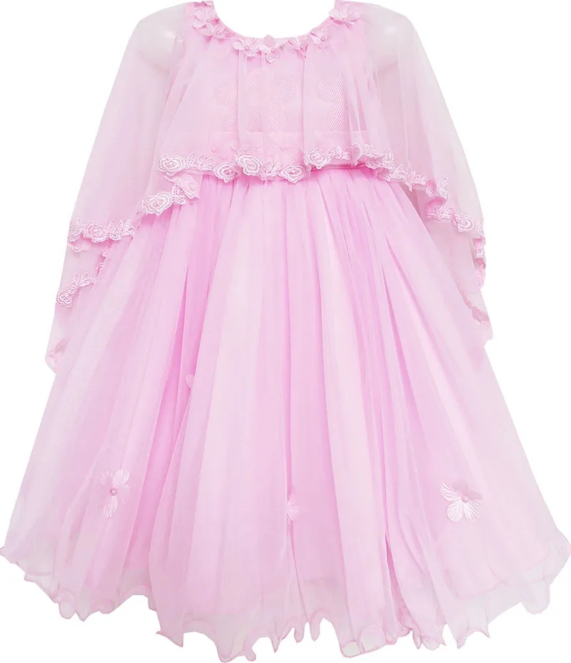 Sunny Fashion платья для девочек новогодние костюмы Свадьба Цветок Девушка Кружево