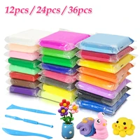 36pcslot clay polymer air dry playdough tools slime modelling light diy plasticine learning kids gift