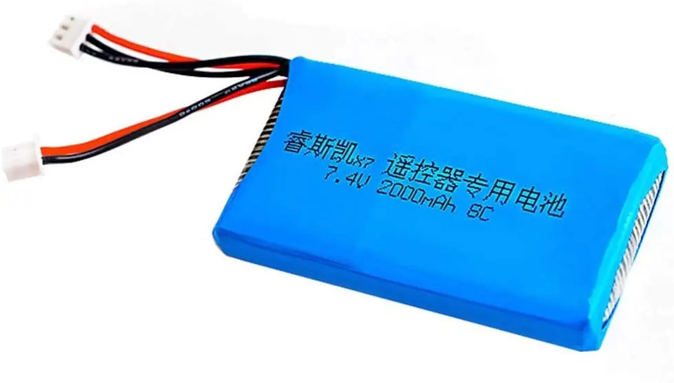 7.4V 2000mAh 8C LiPO Battery Fit for FrSky Taranis Q X7 Drone Remote Controller Telemetry Radio Transmitter | Игрушки и хобби
