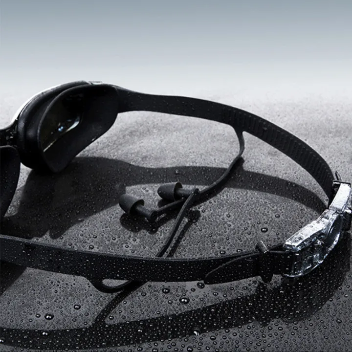 

Professional Swimming Goggles Swimming Glasses with Earplugs Nose Clip Box Electroplate Waterproof Silicone Anti Fog Adults