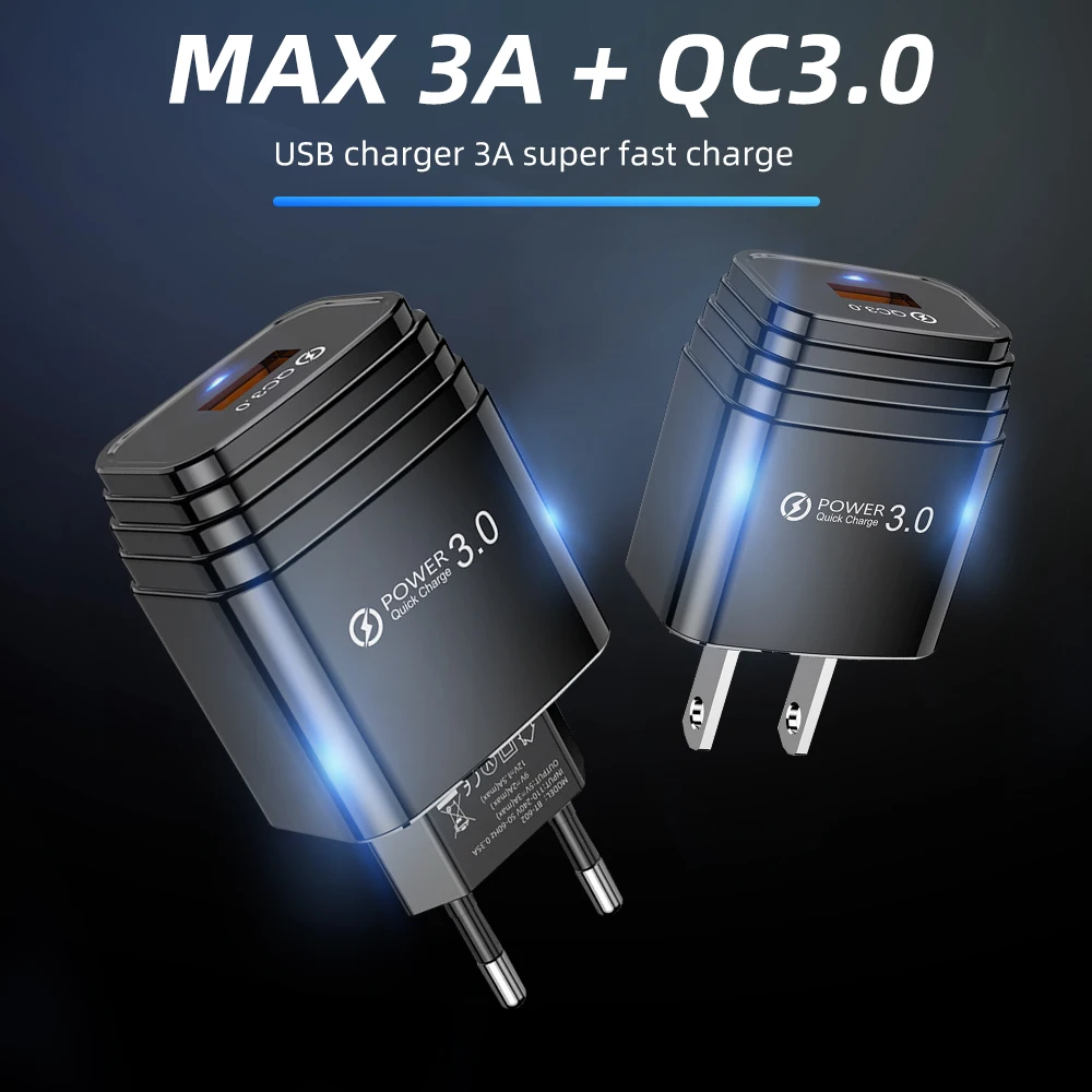 ANMONE Quick Charge 3 0 18 Вт QC 2 быстрое зарядное устройство USB портативное для телефона