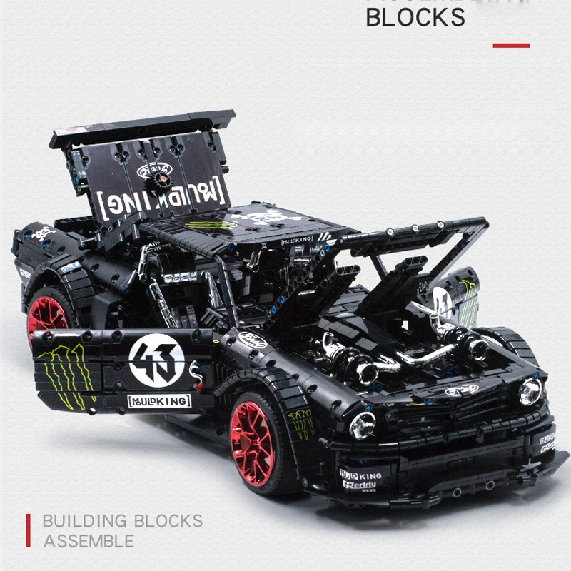 technics 2.4GHZ Remote radio control building block 1:8 scale ford mustang GT sport car model app rc toy collection for gifts