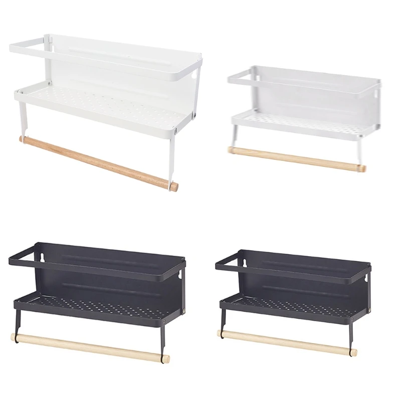 

Tieyi Ringle Layer Refrigerator Magnet Shelf Kitchen Storage Rack