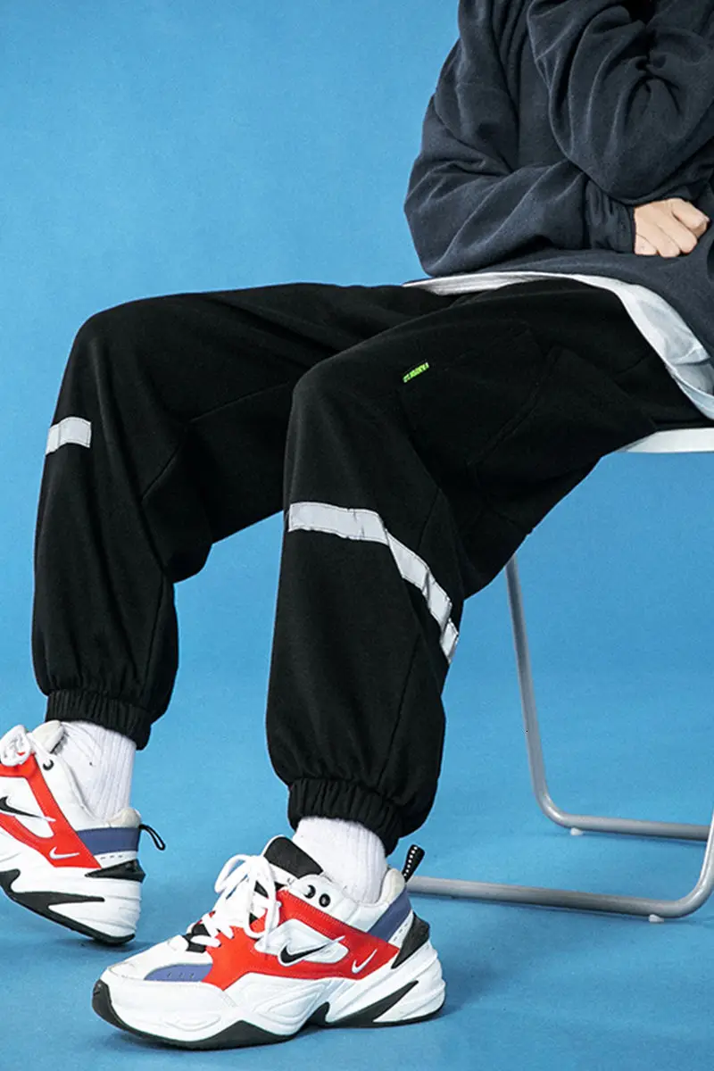 

Men's trousers 2021 spring and winter new blue bottom large size nine-point pants trousers loose casual young men's clothing