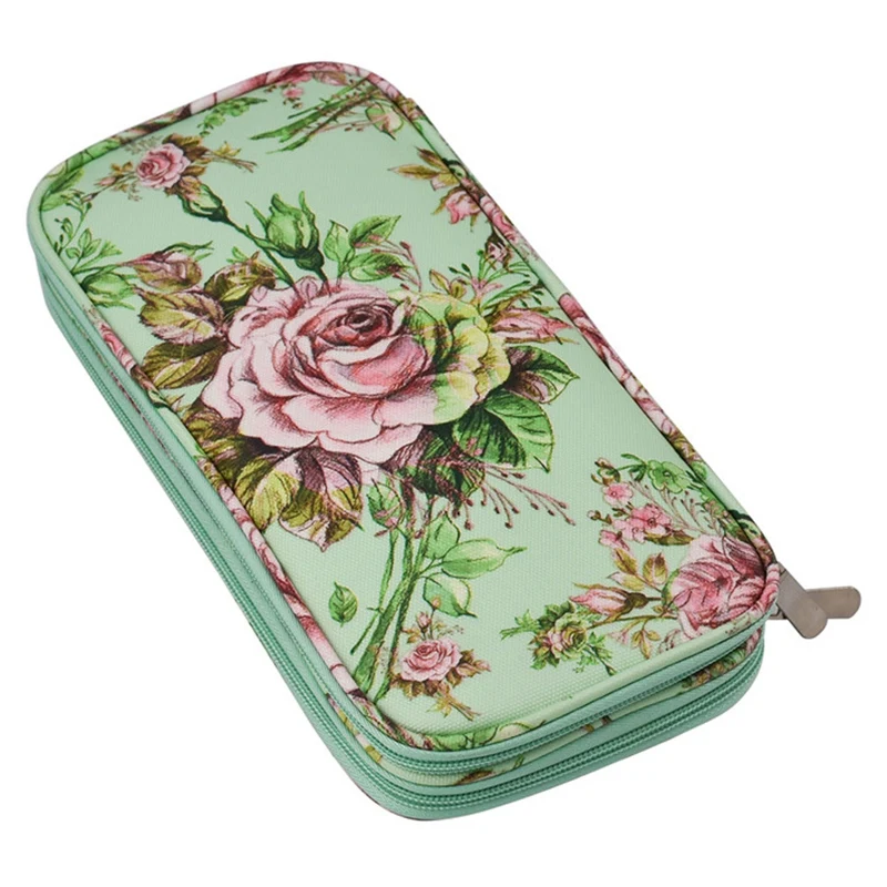 Новая Большая емкость пустая вязаная крючком сумка с набор спиц Органайзер