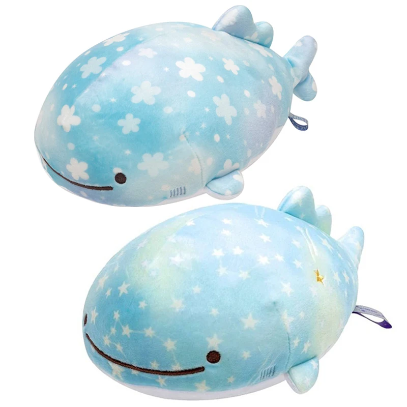New Cute Jinbesan Starry Sky Series Blue Whale Shark Plush Stuffed Animals Toy Doll 25cm Kids Baby Children Gifts