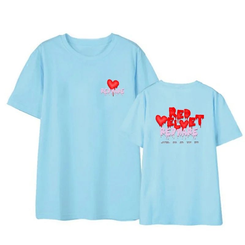 Новое поступление красная бархатная футболка с круглым вырезом для концерта