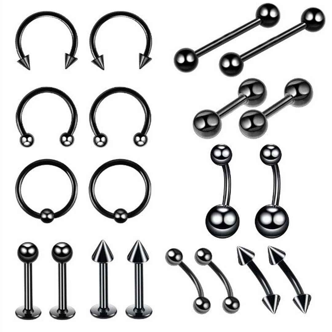 20 шт./компл. ювелирные изделия из нержавеющей стали для пирсинга тела простые