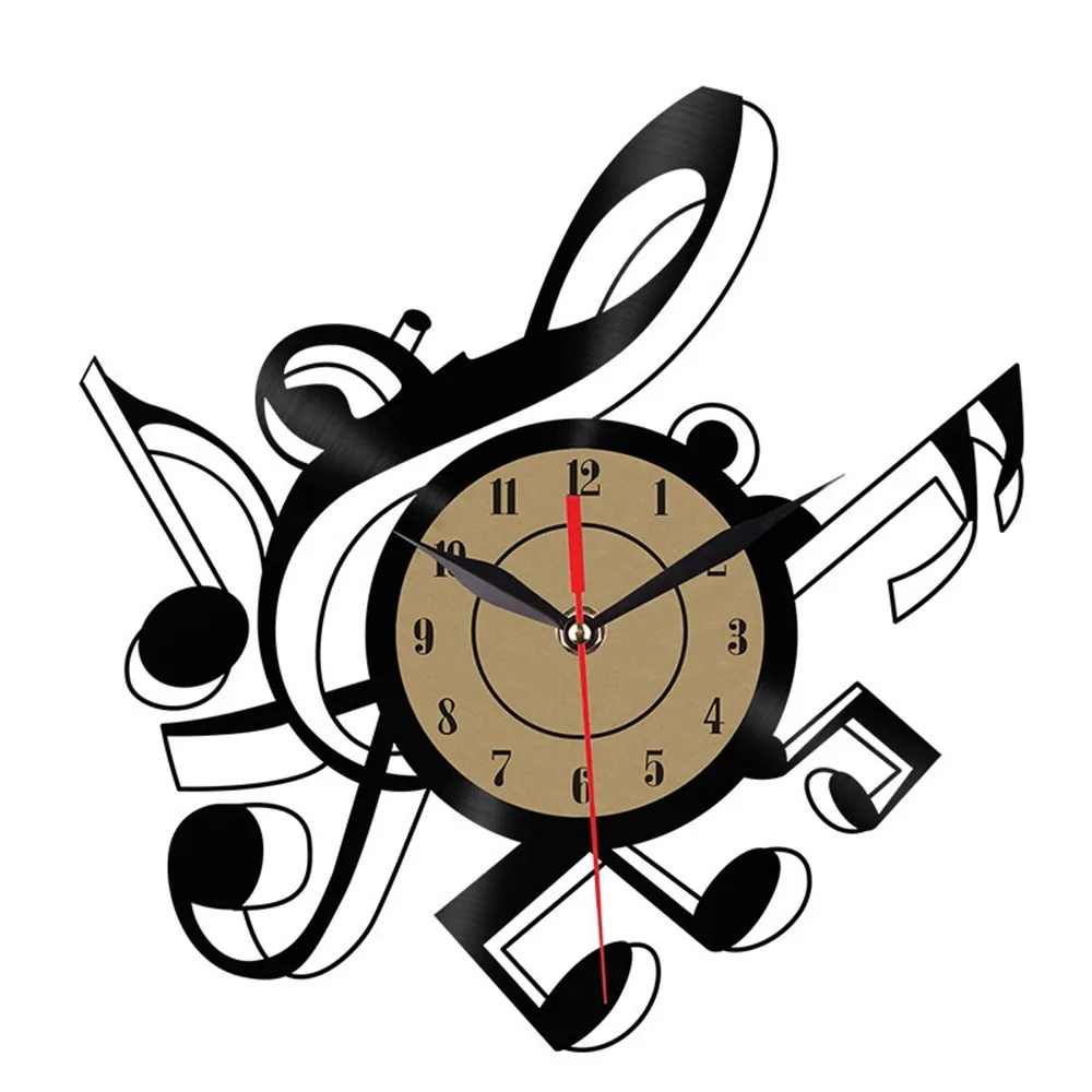 Круглые акриловые виниловые часы Ретро музыкальные настенные 3D Настенные