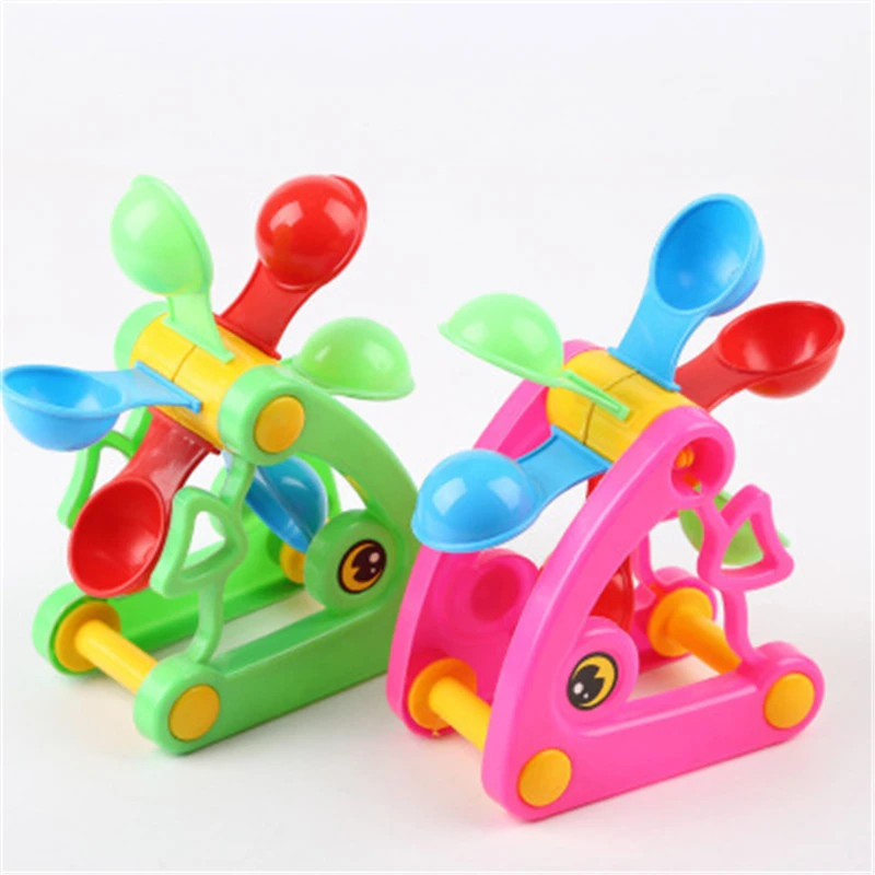 Разные цвета 1 шт. милые мельница Waterwheel летние играть песок вода игрушки