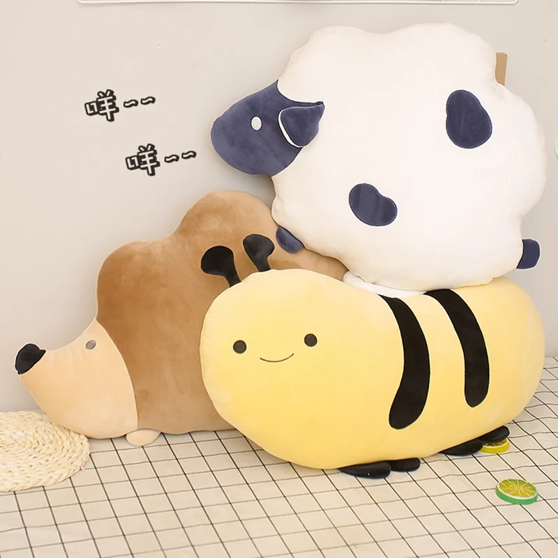 

50cm Cartoon Animal Bee Sheep Hedgehog Plush Toys Stuffed Soft Appease Pillow Dolls For Kids Girls Birthday Home Decor Gift