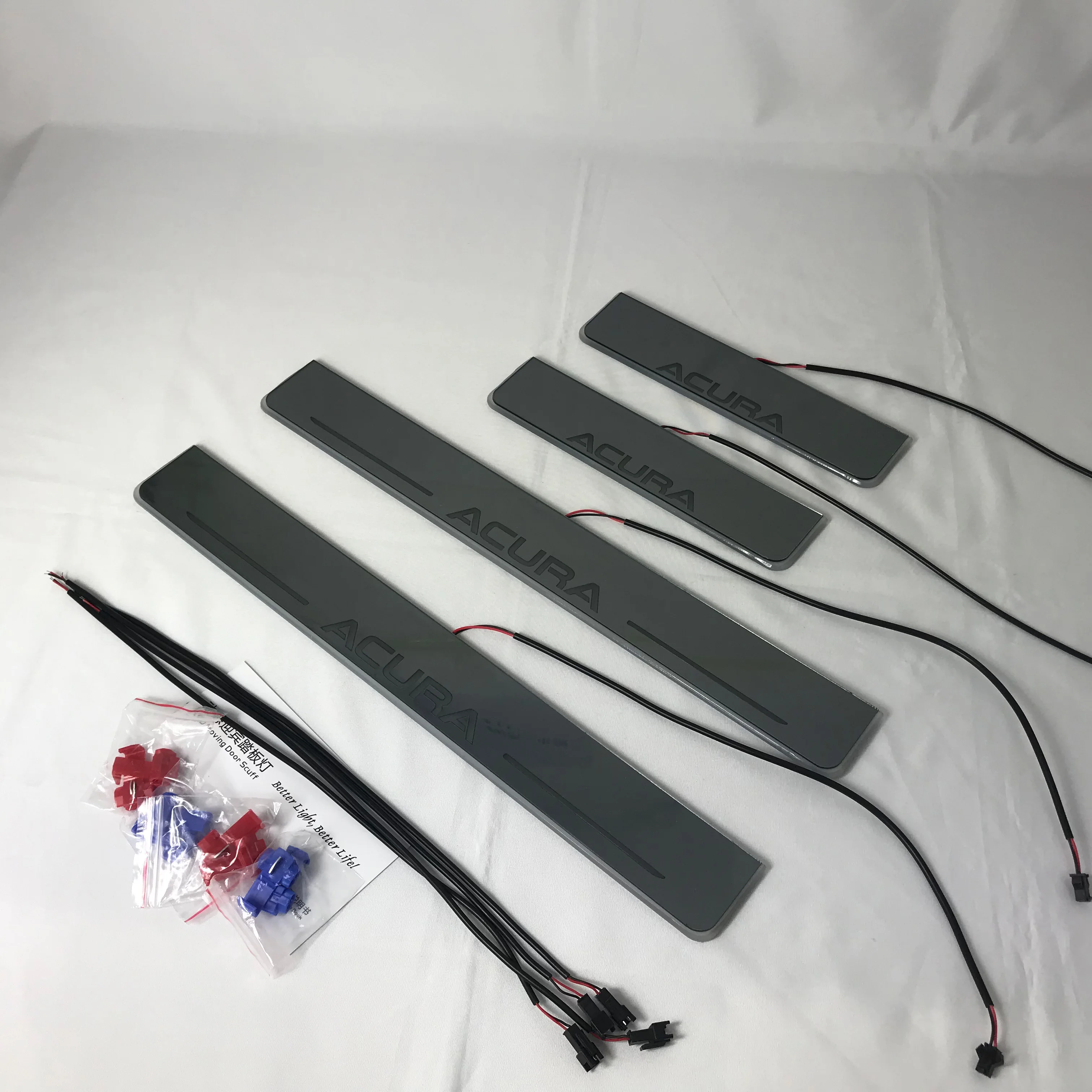 

Acrylic mobile LED welcome scooter wear plate door sill frame path light For Acura TLX accessories dedicated Flow/fixed light