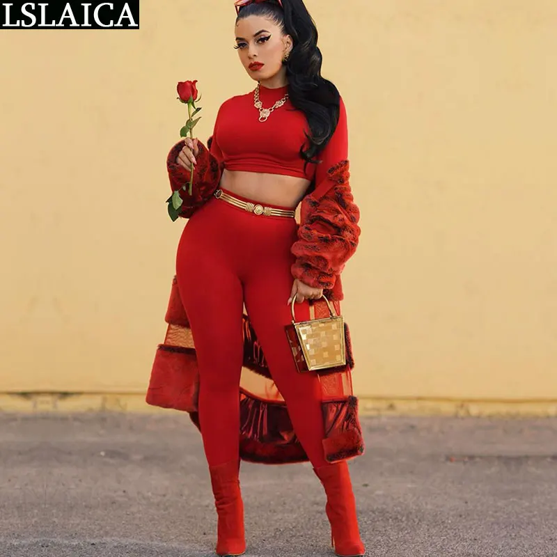 

Sport women two piece outfits short tops&long pant solid color streetwear fashion 2 piece sets womens outfits casual women sets