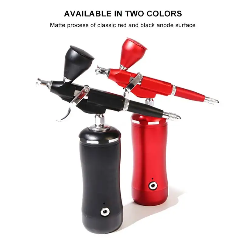 en Ucuz Yükseltilmiş Hava Fırçası Seti Taşınabilir Mini Hava Fırça Püskürtme Tabancası Kompresör Seti Tek çift Eylem Pnömatik Aracı