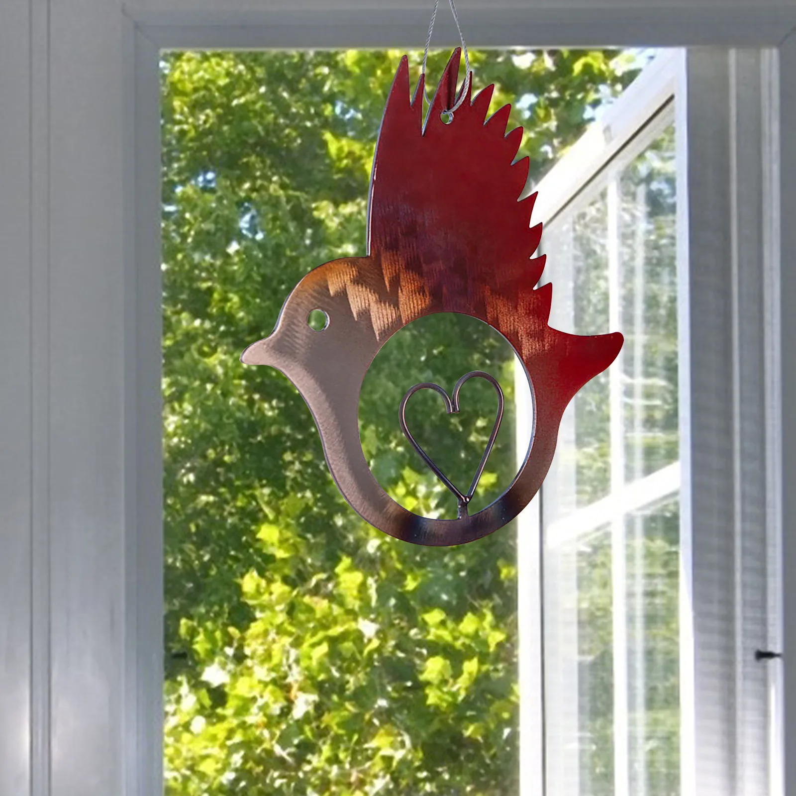 Wind Chimes Decoration Metal Art Home Iron Bird Heart-shaped Hollow Room Decor Indoor And Outdoor Decorations | Дом и сад