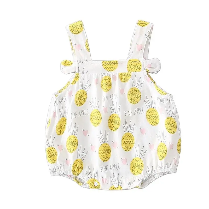 2020 летняя одежда для новорожденных девочек с мультяшным принтом животных боди