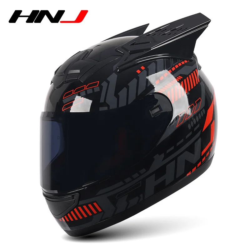 

2 gifts HNJ Full Face Motorcycle Helmet Women Moto Helmet Moto Helmet Personality Motor Motocross Helmet 2021