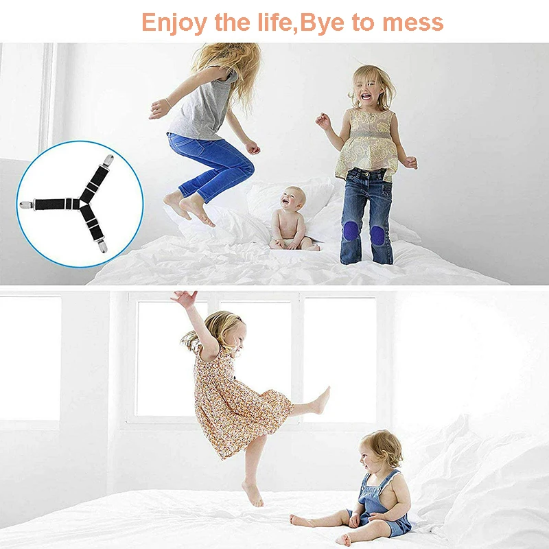4шт / комплект простыня клип ремень застежка матрас эластичный нескользящий