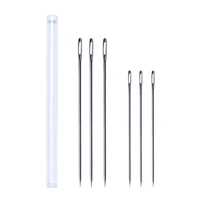 lmdz 6pcs big size large long stitching needles 175mm150mm big hole sewing needles home embroidery tapestry hand sewing tools