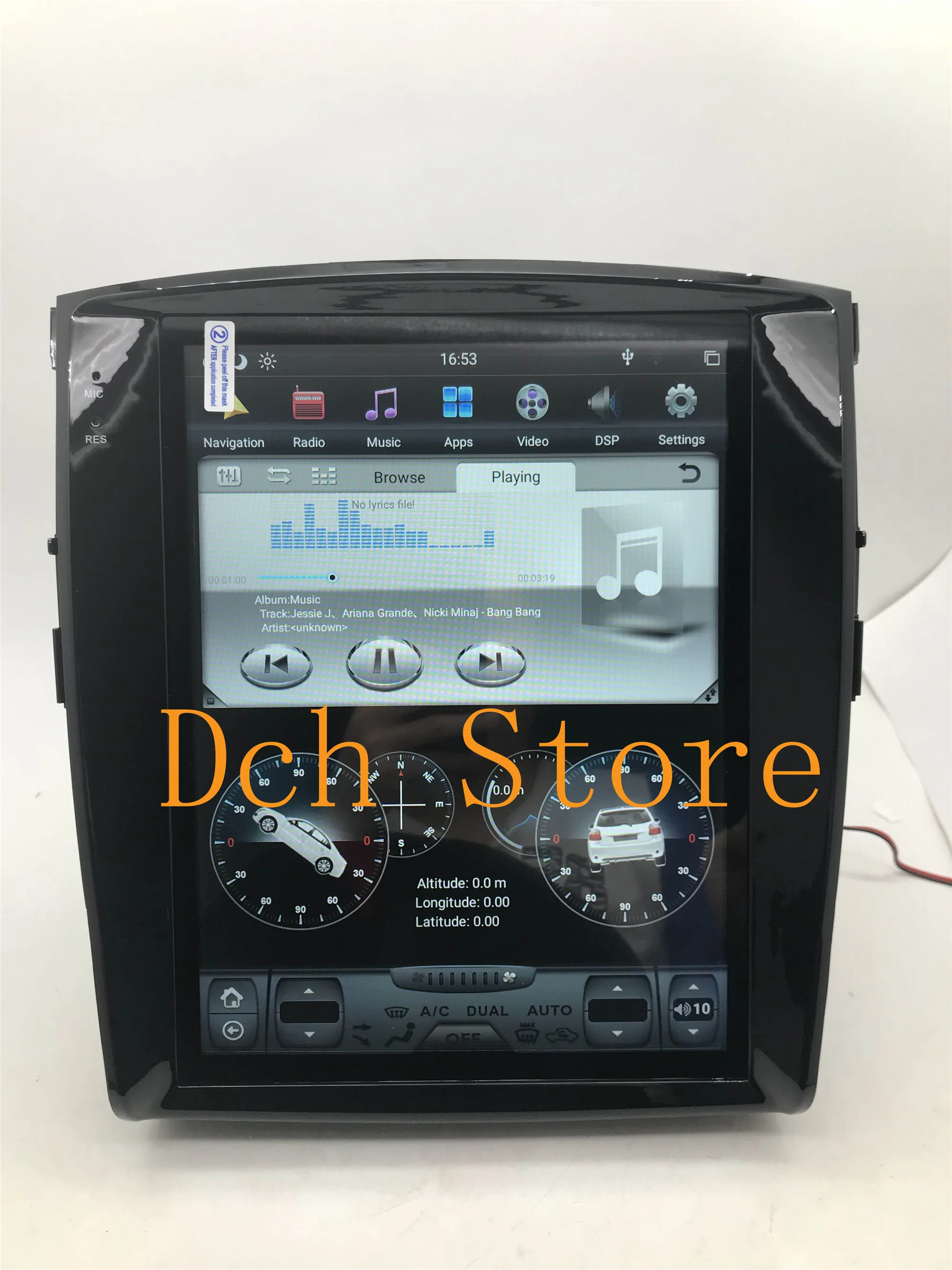Автомобильный DVD плеер с GPS плеером 12 1 ''Tesla Style Android 9 0 PX6 CARPLAY для MITSUBISHI pajero V97 V93 V98
