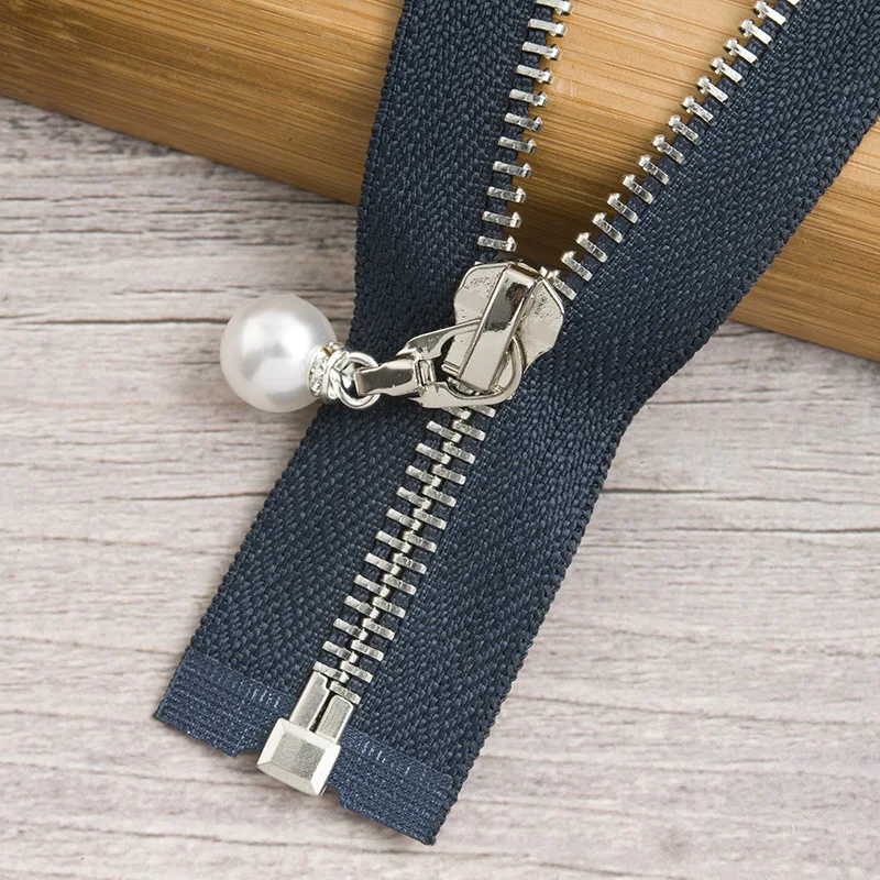 navybluesilver85cm 1/2 шт. 85 см 120 см 5# разъемная застежка-молния жемчужные металлическая молния eco-friendly открытые пальто куртки застежки-молнии для шитья одежды застежки-молнии для рукоделия KY969 - Цвет: navybluesilver85cm