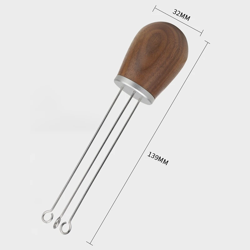 

Solid Wood Handle Stainless Steel Espresso Machine Auxiliary Artifact Coffee Pin Dispenser Coffee Tamper Distributor