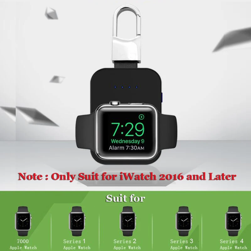 QI Беспроводное зарядное устройство power Bank для iWatch 1 2 3 4 Портативный внешний мини