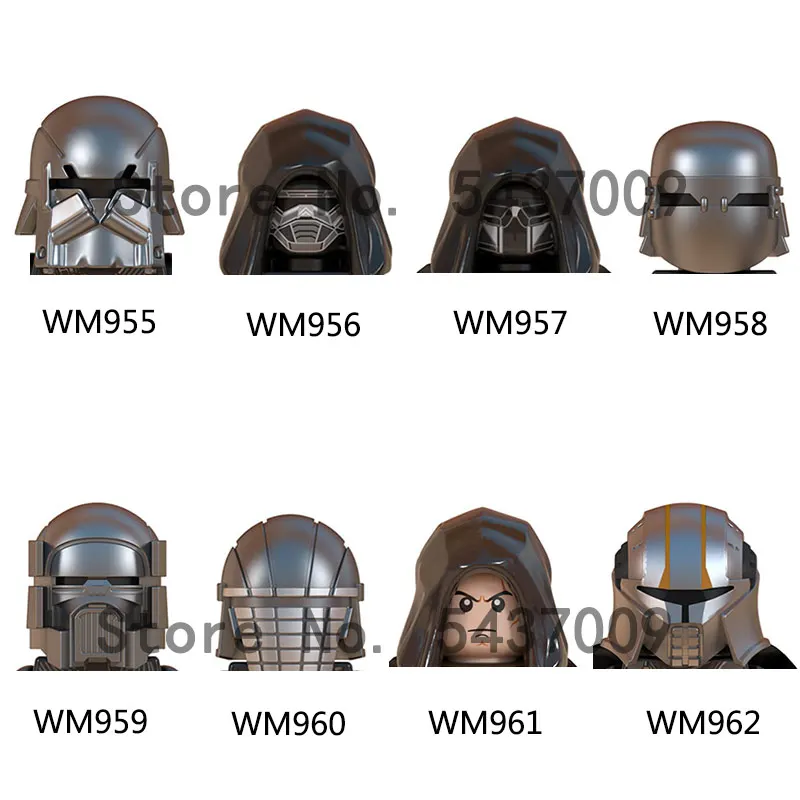 

XP327 XP328 WM955 WM956 WM511 WM512 PG8002 Action Figure Heads MOC Building Blocks Bricks Educational Toys For Children Gifts