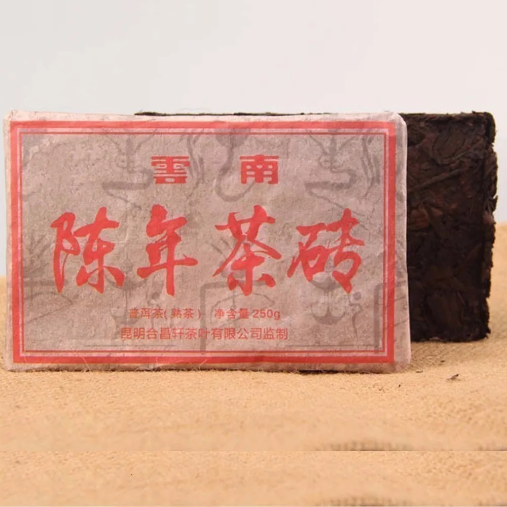 Китайский Юньнань 2009 винтажный приготовленный пуэр чай кирпич 250 г китайское