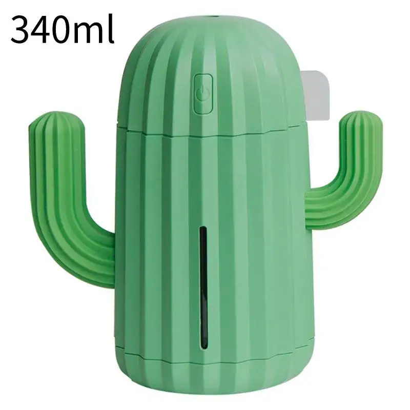Green with Light 280 ml USB увлажнитель воздуха кактус сроки ароматерапия диффузор тумана, Fogger мини Арома диффузор с ночник для дома - Цвет: Green with Light