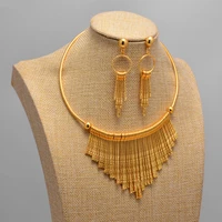 bridal dubai gold color jewelry sets necklace bracelet nigerian wedding party women fashion jewelry set
