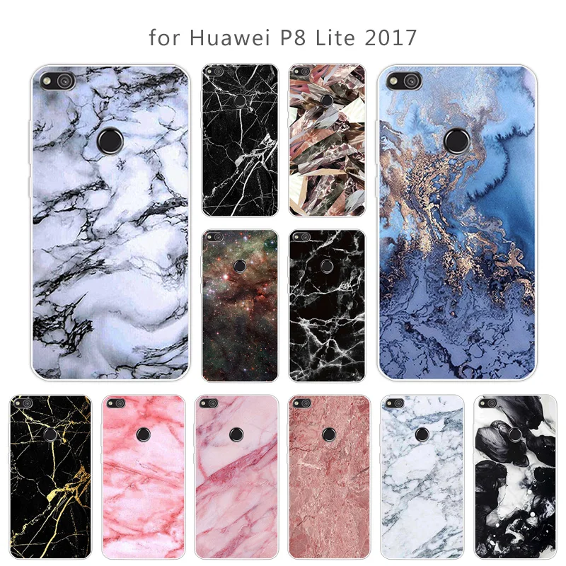 Чехол для телефона Huawei P8 Lite 2017/Honor 8 прозрачные Роскошные Чехлы P9 2017 Мягкий