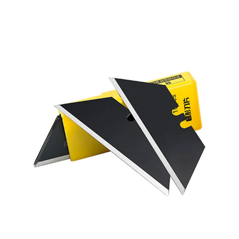 50/100PCS trapezoidal blade folding art blade electrical heavy wall paper carpet industrial all black blade