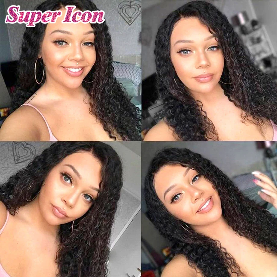

Deep Wave Lace Frontal Closure Only 13x4 Natural Color Brazilian Hair 150% Density Human Hair Frontal Closure Woman BAIHONG