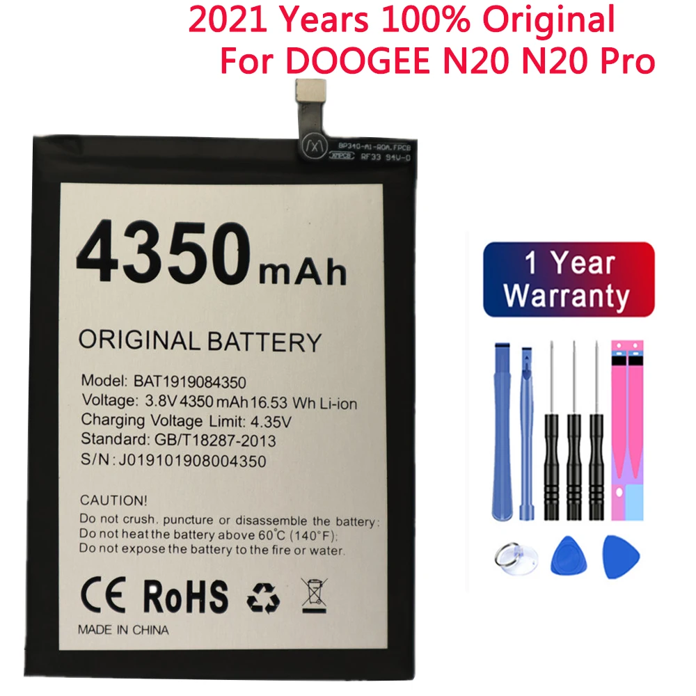 

100% Original Battery BAT1919084350 4350mAh for DOOGEE N20 N20Pro N20 Pro Mobile Phone Bateria with Tracking number+Repair tools