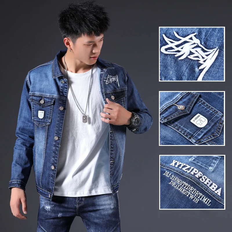 Мужская джинсовая куртка для мужчин Бомбер джинсовые куртки Casaco Masculino мужское