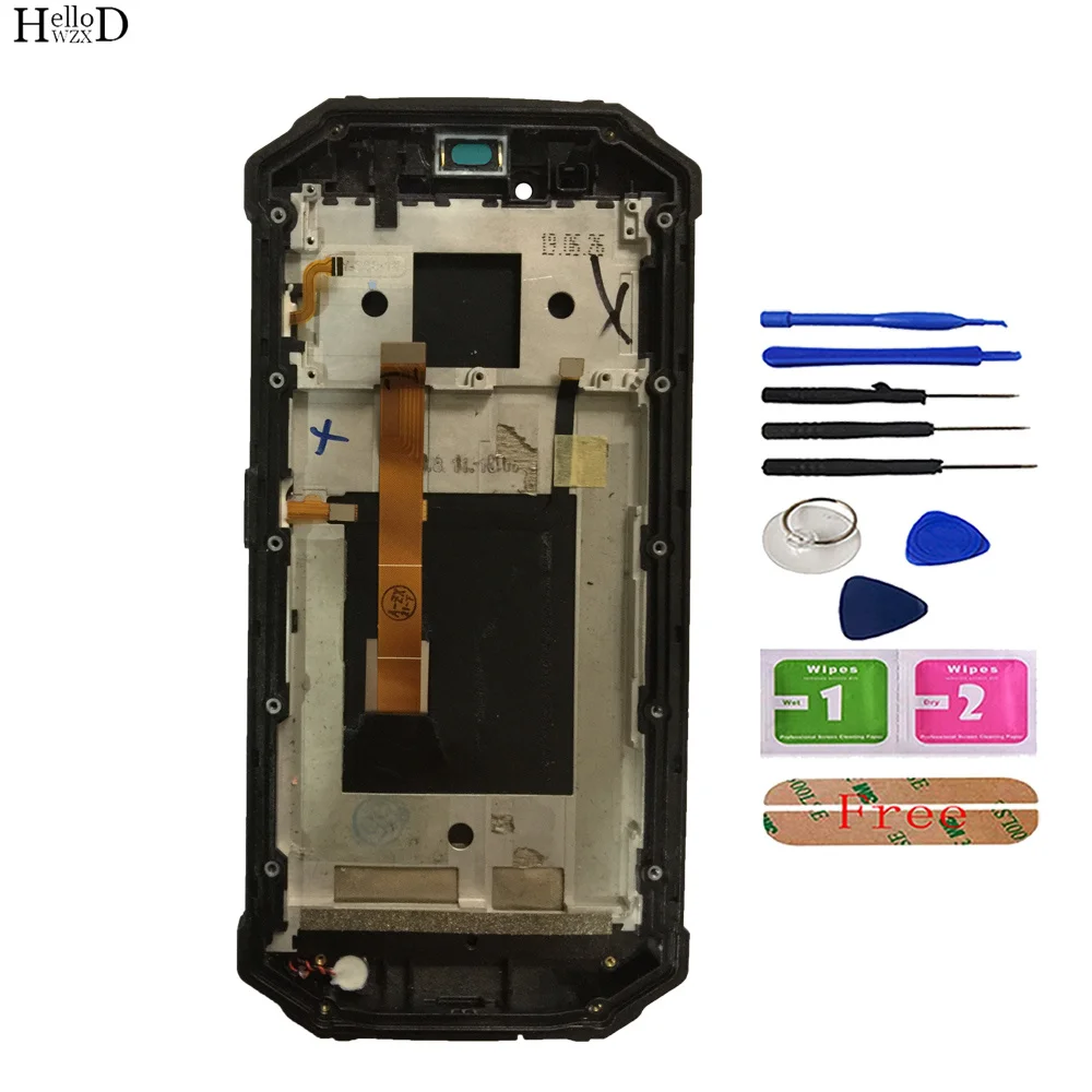 6 0 touch screen lcd display assembly for oukitel wp2 android 8 0 phone lcd display digitizer panel glass sensor frame tools free global shipping