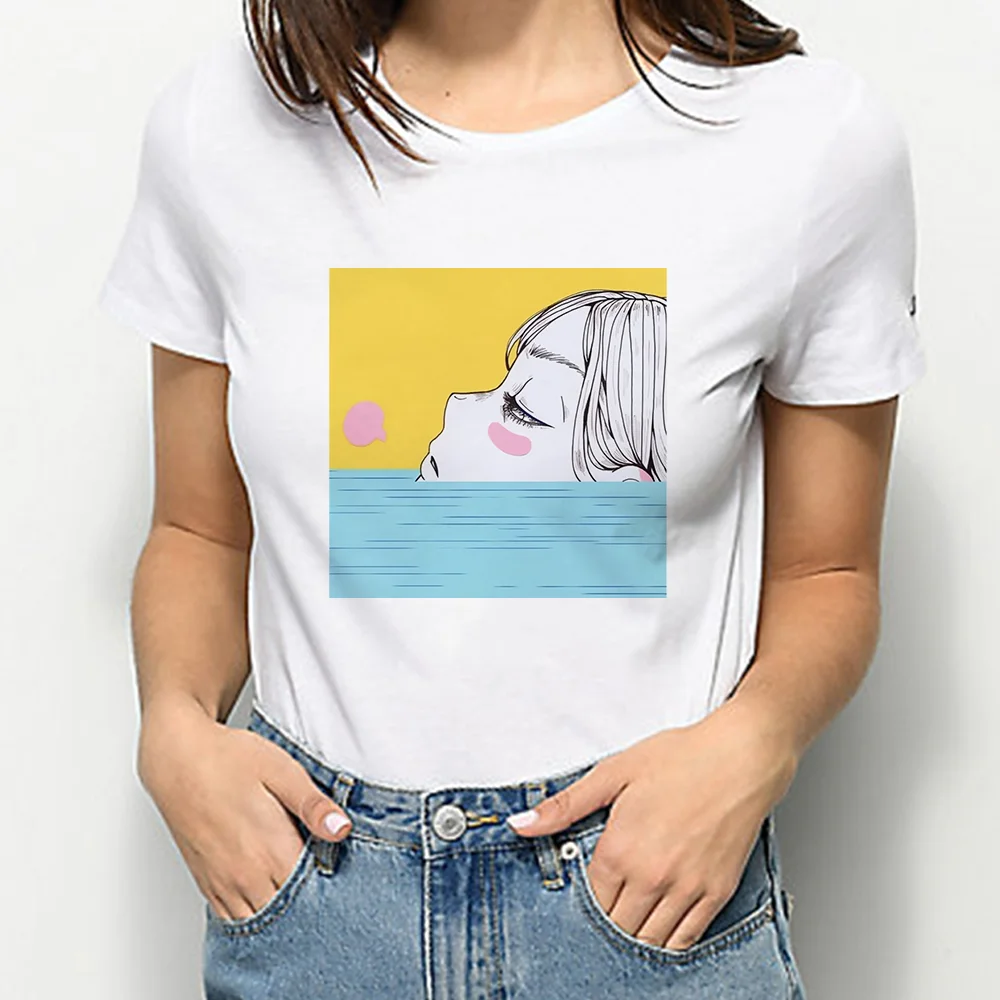 

2021 Crewneck Vogue T Shirt Women Girl Said To Mebe Your Own Funny T Shirts Clothes Harajuku Oversize Brand Trendy